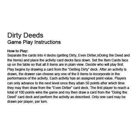 Dirty Deeds Couples Activity Card Game – Ultimate Adult Sex Game for Couples