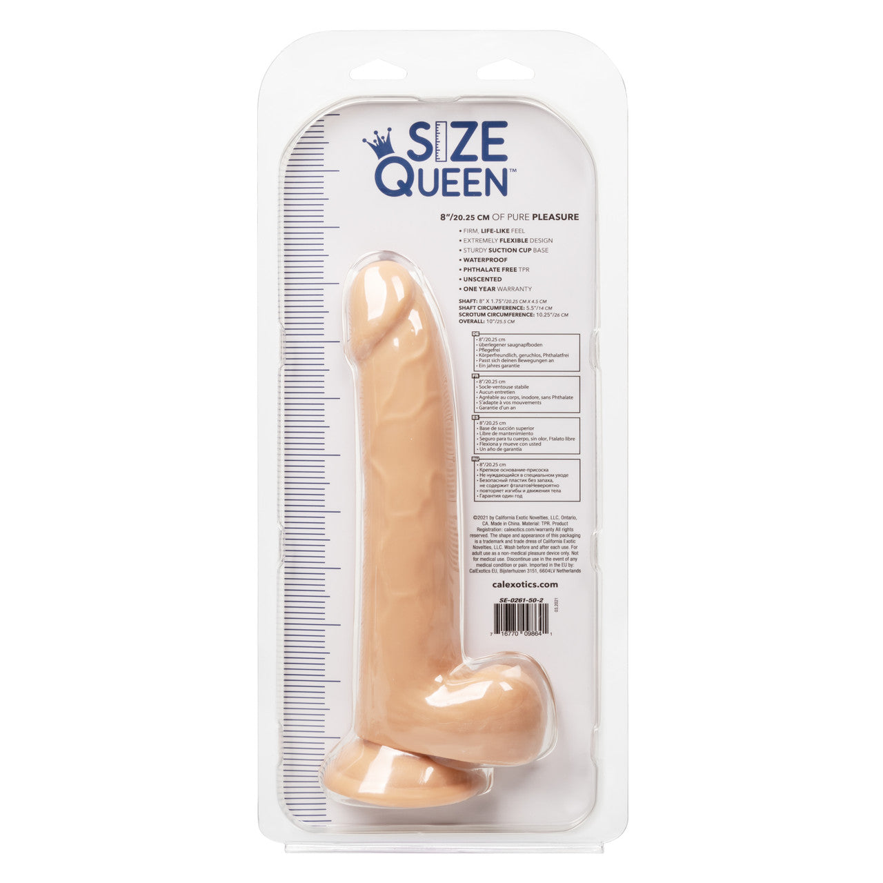 Size Queen 8" Flexible Dildo