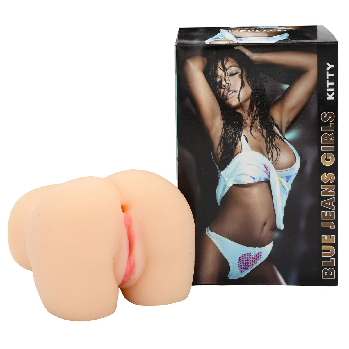 Kitty Blue Jeans Girl Vagina & Anal 2-Hole Stoker