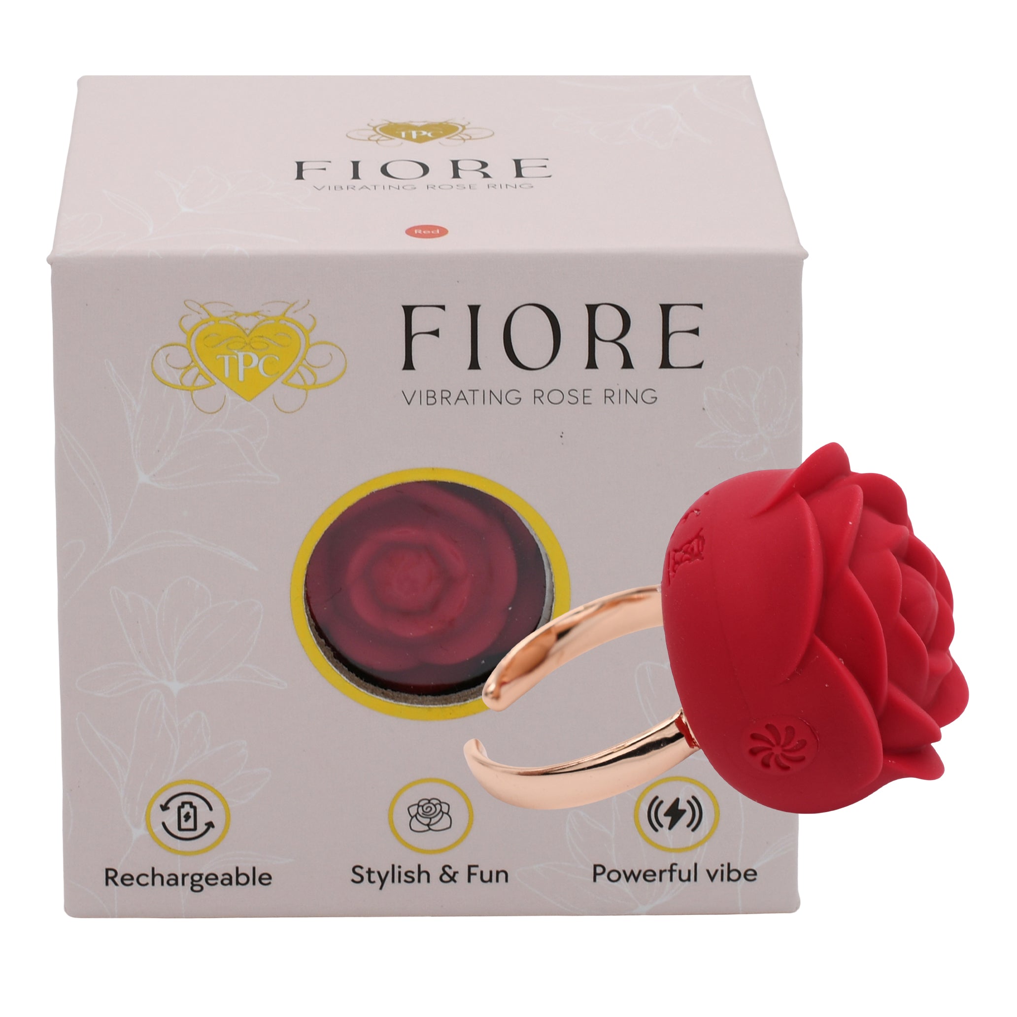 Fiore Rose Finger Vibrating Ring
