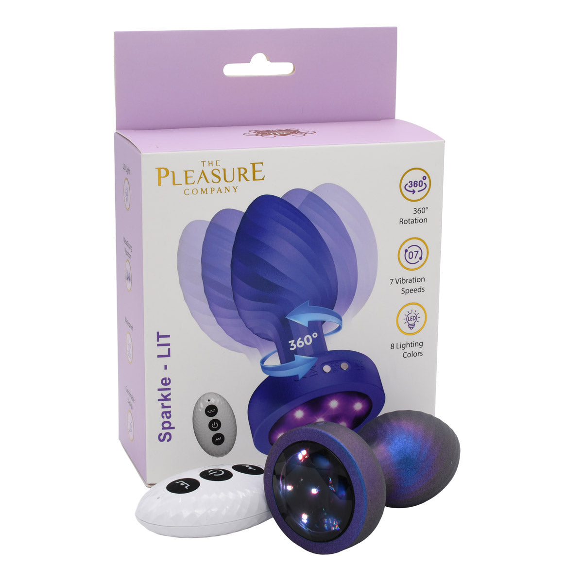 TPC Sparkle LIT Remote Control Butt Plug