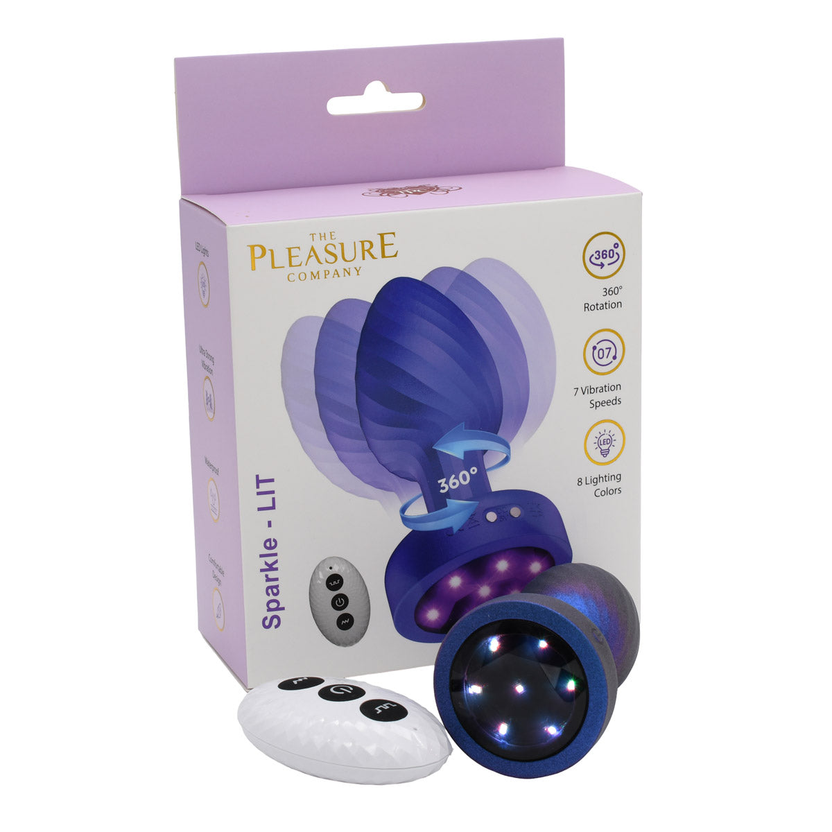 TPC Sparkle LIT Remote Control Butt Plug