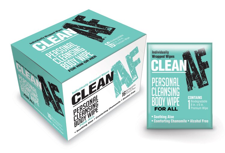 Clean AF Personal Body Wipes - Premium Cleansing Wipes for Refreshing Hygiene