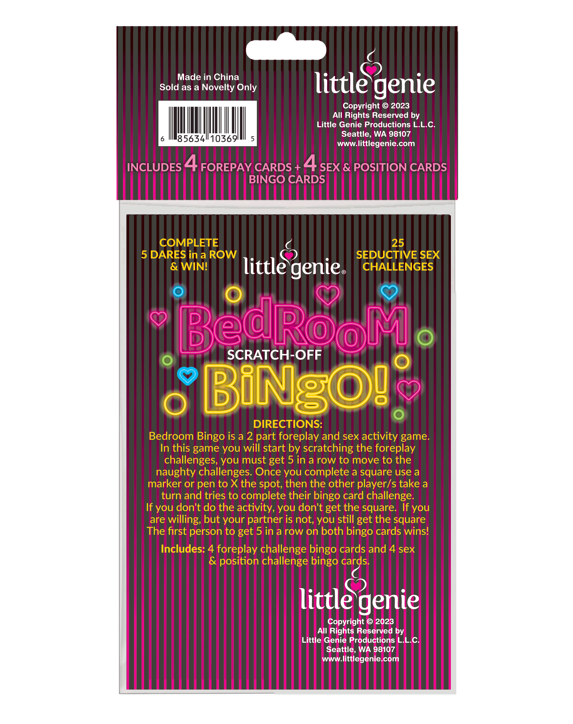 Bedroom Bingo: Adult Scratch Off Sex Game for Couples