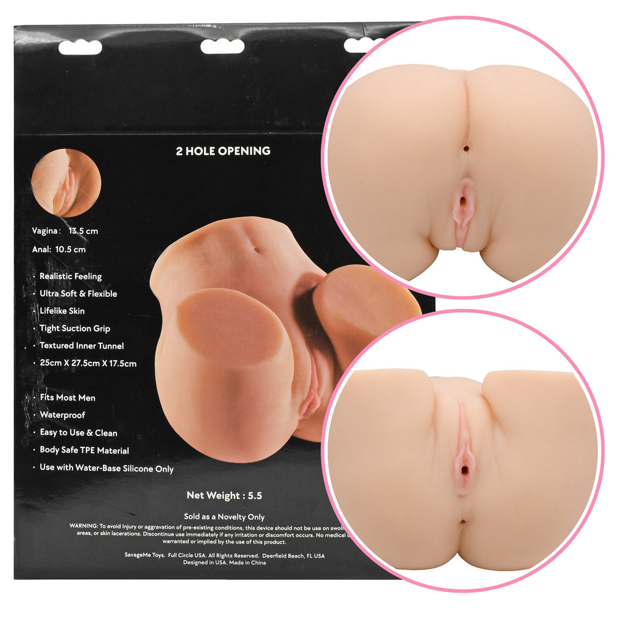 Dani Pocket Pussy Royal Honeys Stroker 2-Hole Vaginal & Anal Masturbator