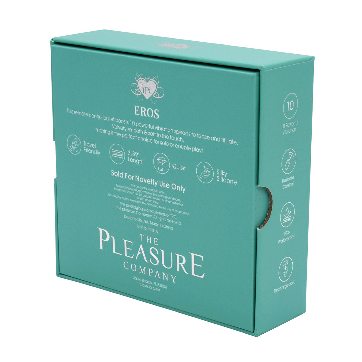 Eros Massaging Vibrating Remote Control Bullet